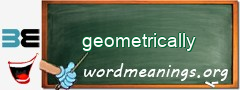 WordMeaning blackboard for geometrically